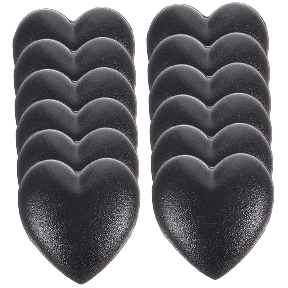 COLLBATH Heart-Shaped Silicone Ear Grips for Glasses, 20 Pieces, Black