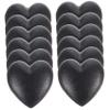 COLLBATH Heart-Shaped Silicone Ear Grips for Glasses, 20 Pieces, Black view 1