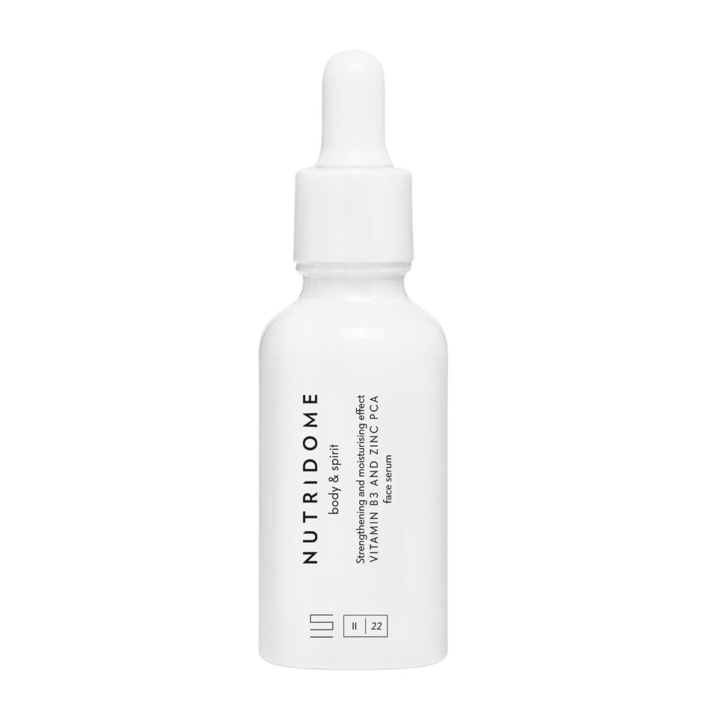 NUTRIDOME Facial Serum with Niacinamide & Zinc PCA, Aloe Vera, Squalane, Vitamins B3 & E, for Acne, Blemishes & Enlarged Pores – 30 ml