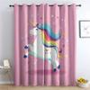 Unicorn Curtains for Girls, Rainbow Blackout Thermal Curtains, 2-Pack, 245 x 140 cm view 1