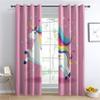 Unicorn Curtains for Girls, Rainbow Blackout Thermal Curtains, 2-Pack, 245 x 140 cm view 2