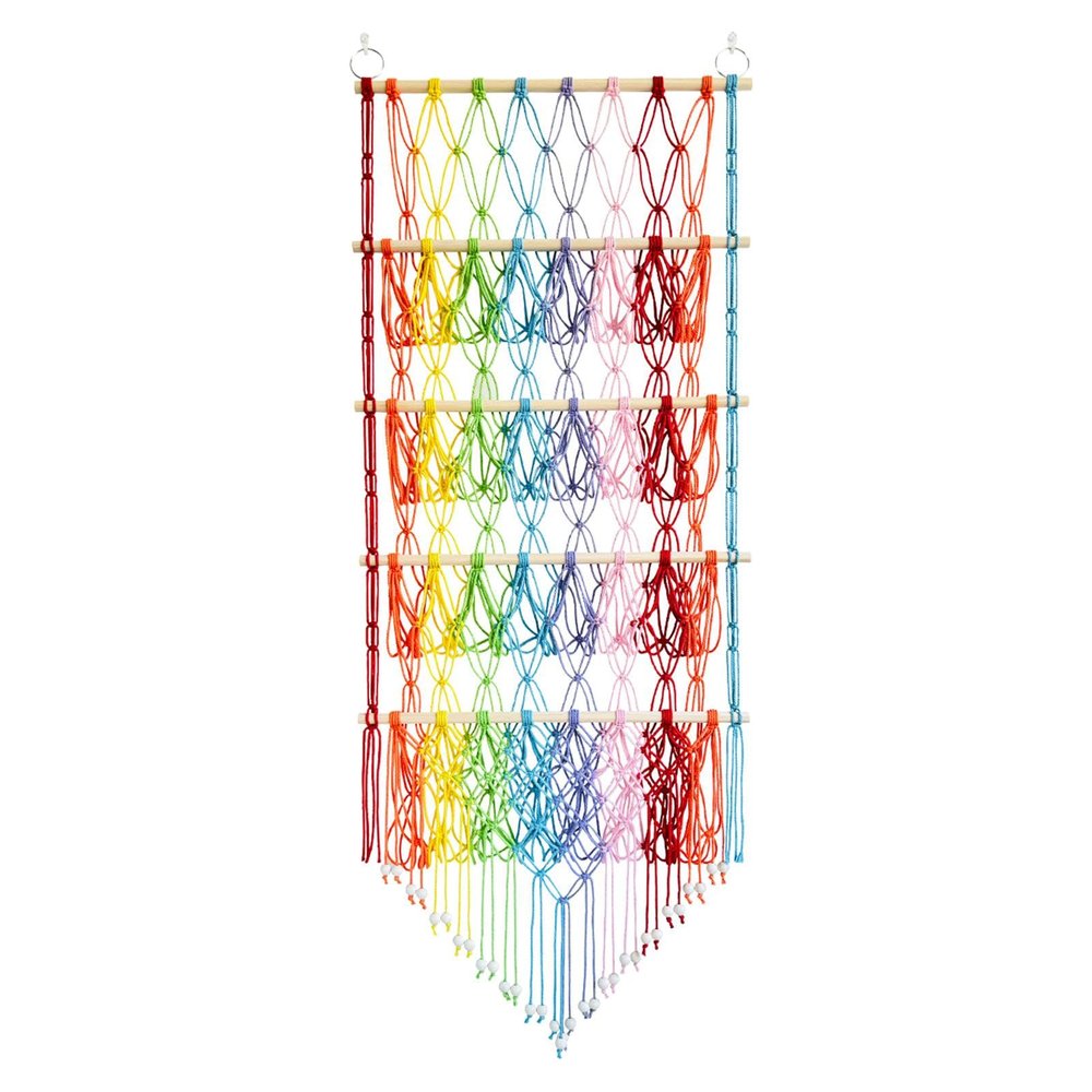Stuffed Animal Hammock, Boho Macramé Toy Storage