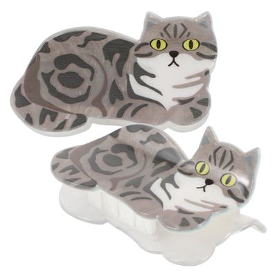 Cat Hair Clips for Women, 2-Piece Acetate Set