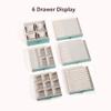 4-Tier Jewelry Box Organizer with 6 Drawers, Large Capacity, Jewelry Holder, Water-Resistant PU Leather Storage Case for Earrings, Rings, Watches, Necklaces and Bracelets view 3
