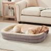 DEBANG HOME Orthopedic Dog Bed for Medium Breeds, High-Density Foam Sofa with Four-Sided Bolsters view 1