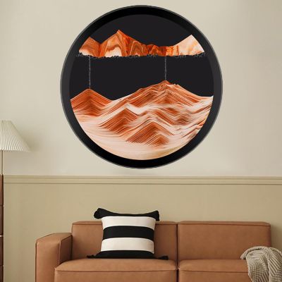 LKQTNDA 3D Rotating Sand Art Wall Decor, 7 in/18 cm