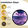 Rotating 3D Moving Sand Art Wall Decor, Natural Landscape, 11.4 in/29 cm view 3