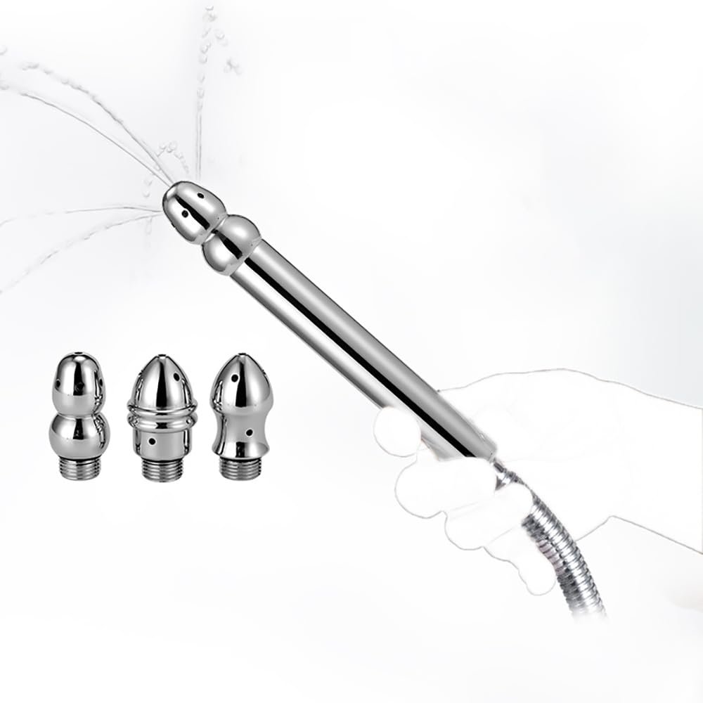 SMGKB Aluminum Alloy Douche Set with 3 Nozzles for Men and Women