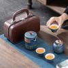LXYDPZ Portable Mini Purple Sand Travel Tea Set, Glass Teapot and Express Cup, Color B view 3