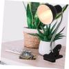Adjustable Reptile Basking Lamp Holder with Clamp, E27, Black ABS view 2