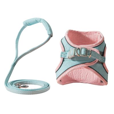 ORFOFE Adjustable Cat and Dog Harness Set with Comfortable Chest Harness for Outdoor Activities, Small Pets, Durable Material, Pastel Colors