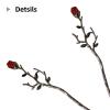 Metal Hair Sticks with Rose Flowers, 2-Piece Alloy Set, Elegant Retro view 3