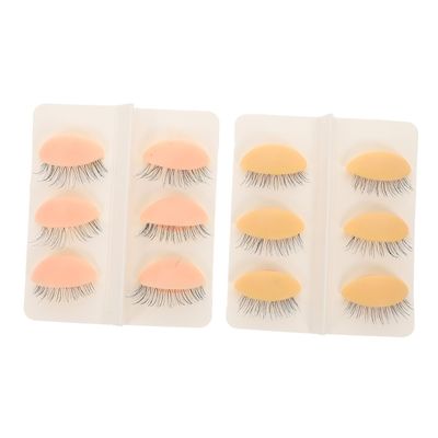SOESFOUFU 6-Pair Eyelash Extension Trainer with Removable Silicone Eyelids