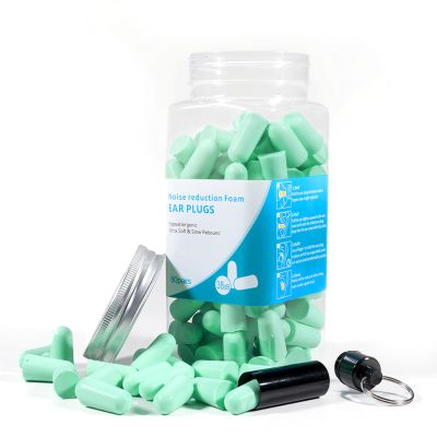 60 Pairs Soft Green Foam Earplugs for Sleeping, Noise Protection, 38 dB SNR