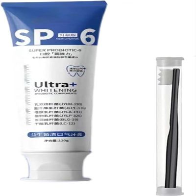 SP-6 Ultra-Whitening Toothpaste, Deep-Cleaning, Fresh Breath & Stain Removal (10 cm, Blue, 1 pc)