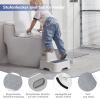 DEANIC Kids' Toilet Seat with Step Stool and 2-Step Ladder, Gray view 4