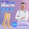 FOFLORA Zipper Compression Socks for Women and Men, 2 Pairs, 15–20 mmHg, Closed-Toe, Beige, S–M view 2