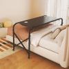 XNYXLPP Overbed Table with Wheels, Adjustable Height and Length, Black view 1