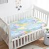 Odot Fitted Sheet for Baby Crib, Nordic Plant Microfiber, Green Lotus, 80 x 40 cm view 2