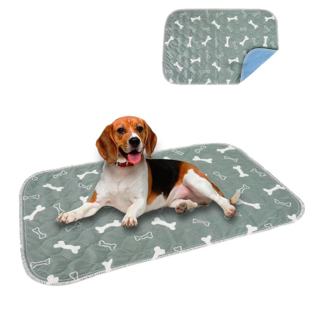 Eastlion Washable Reusable Puppy Training Pad, Non-Slip, Absorbent, 90 x 80 cm, 1 Count, Light Gray