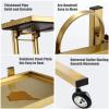 LBLFEBD 2-Tier Metal Rolling Cart with Stainless Steel Tray view 4