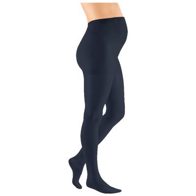 medi mediven Plus Maternity Compression Tights | Durable | Antibacterial Properties | Compression Class 3 | Size VII | Navy | Closed Toe | Regular | Without Adhesive Band