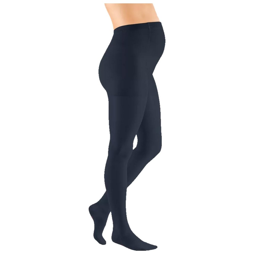 medi mediven Plus Maternity Compression Tights | Durable | Antibacterial Properties | Compression Class 3 | Size VII | Navy | Closed Toe | Regular | Without Adhesive Band