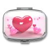 Heart-Shaped Pill Organizer with 2 Compartments view 1