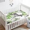 Odot Fitted Sheet for Crib or Bassinet, Monstera Palm Leaf Print, Microfiber, Breathable, 90 x 40 cm view 2
