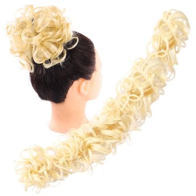 Messy Bun Hair Extension, Wavy Donut Chignon