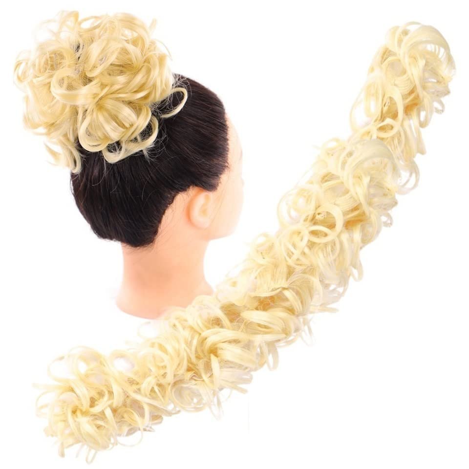 Messy Bun Hair Extension, Wavy Donut Chignon