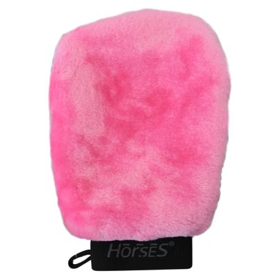 Horses Teddy Grooming Glove for Horses, Pink, One Size