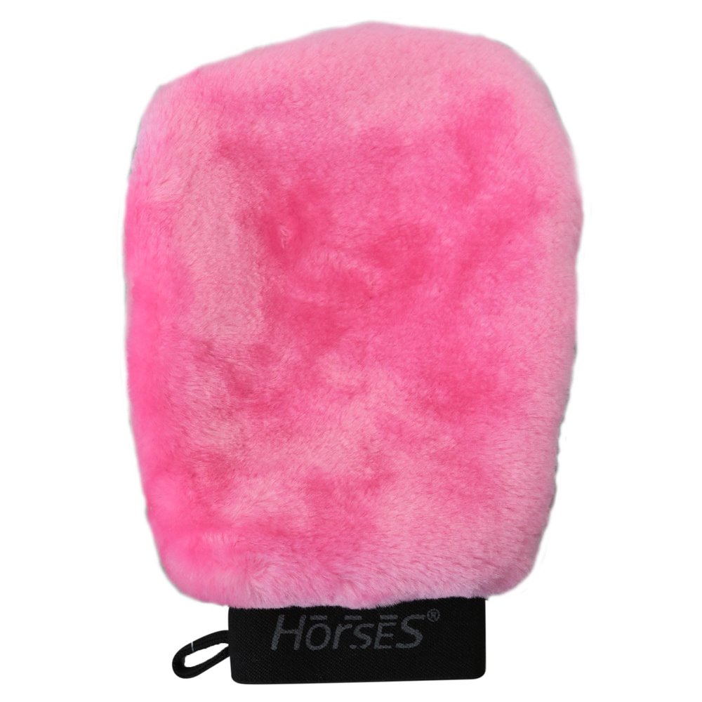 Horses Teddy Grooming Glove for Horses, Pink, One Size