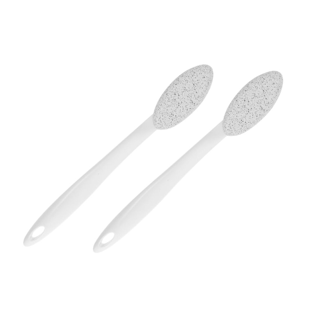 SKISUNO Shower Foot Scrubber with Long Handle, Pumice Stone, 2 Pieces