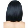 Black Women’s Wig with Center-Parted Bangs, Medium-Length Straight Shoulder-Length Hair view 3