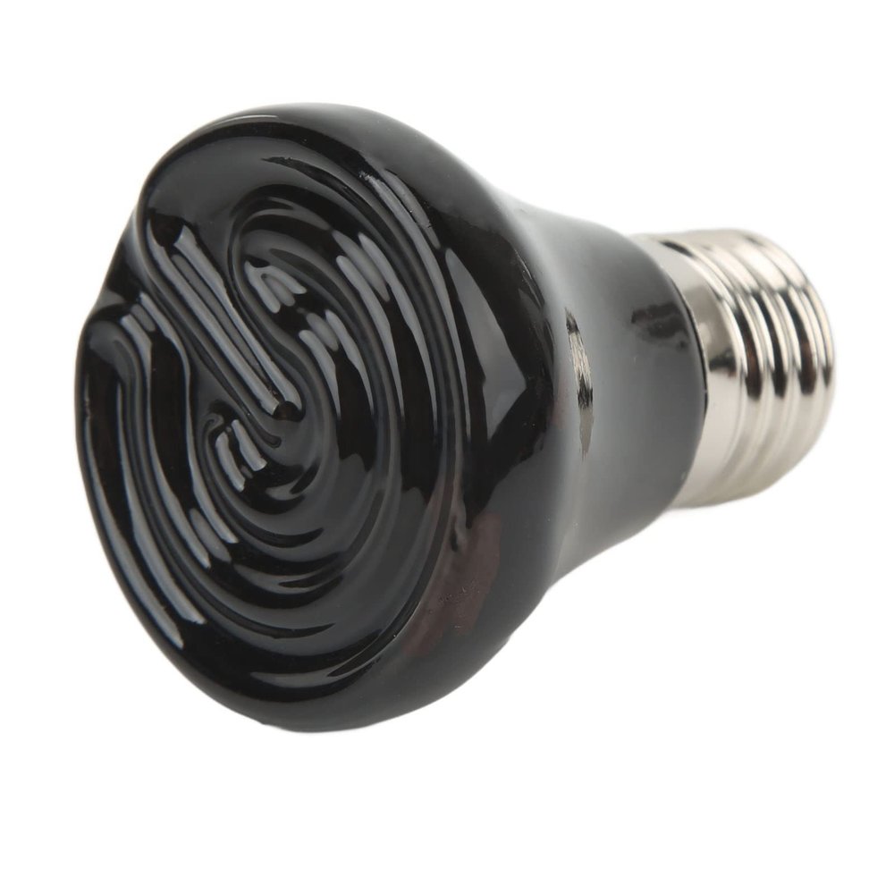 Srliya 25W Black Ceramic Reptile Heat Lamp, Mini Infrared E27