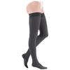 medi mediven comfort Thigh-High Compression Stockings | Class 2 | Size VI | Anthracite | Open Toe | Short | Rose Silicone Top Band | Comfort Sole & Lanolin view 1
