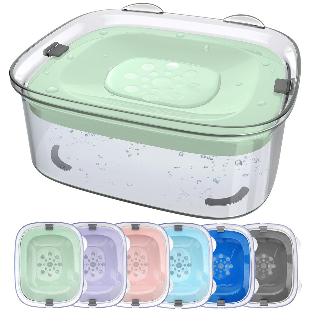 Heouvo No-Spill Dog Water Bowl, Nearly 2.5 L, Leakproof Slow-Drink Bowl