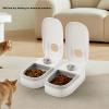 Automatic Pet Feeder for 2 Meals, Timed Dispenser for Dry or Semi-Moist Food view 2