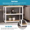 5/10/20-Gallon Aquarium Stand, Black/White, Heavy-Duty 2-Tier Reptile Tank Table, 70 cm High view 4