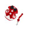 budiniao Puppy Harness Leash Set, Red/M view 1
