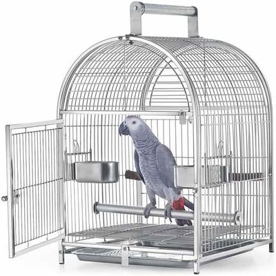 Parrot and Budgie Travel Cage, Stainless Steel