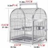 Parrot and Budgie Travel Cage, Stainless Steel view 2
