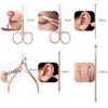 Manicure Nail Clipper Set, Stainless Steel, 18-Piece, Pink view 3