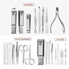 26-Piece Manicure Set with Nail Clippers, Stainless Steel, Black view 4