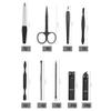 Manicure and Nail Clipper Set, Stainless Steel, 8-Piece, Gray view 2