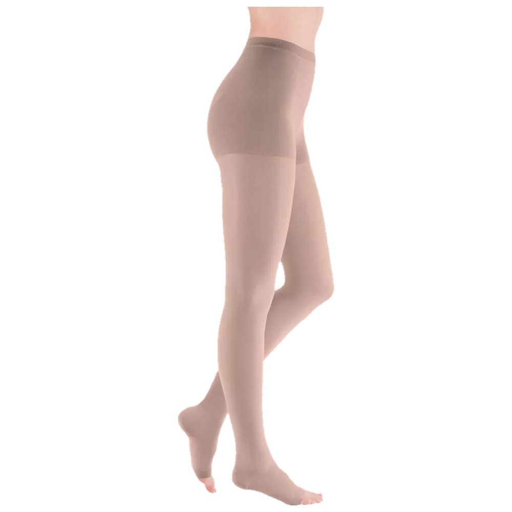 medi mediven Plus Compression Pantyhose | Durable | Antibacterial Effect | Compression Class 3 | Size I | Cashmere | Closed Toe | Short | Without Grip Band