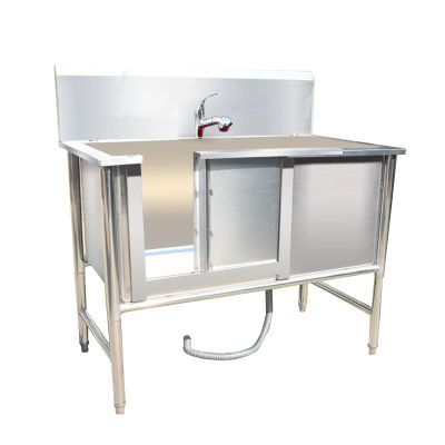 Professional Stainless Steel Dog Grooming Bathtub, 100 × 40 cm (39.3 × 15.7 in)