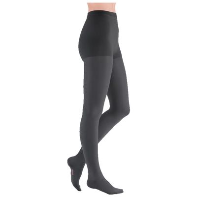 medi mediven Plus Compression Pantyhose | Durable | Antibacterial Effect | Compression Class 3 | Size VI | Anthracite | Closed Toe | Regular | Without Stay-Up Band