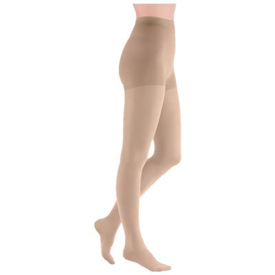 medi mediven forte Compression Pantyhose | Compression Class 2 | Size VII | Beige | Large Foot | Regular Length | No Silicone Top Band